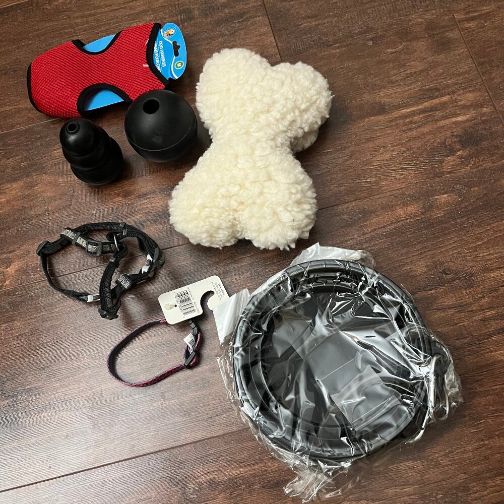 NWOT Dog Toy & Harness Lot (9 Items) - Kong, Red Dingo - $99 Value!